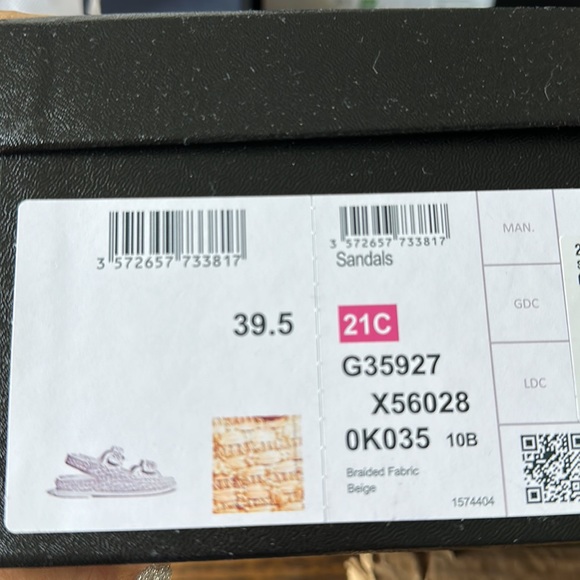 CHANEL Interlocking CC Logo Raffia Espadrilles Dad Sandals Size: 9.5 | IT 39.5 - Picture 10 of 11